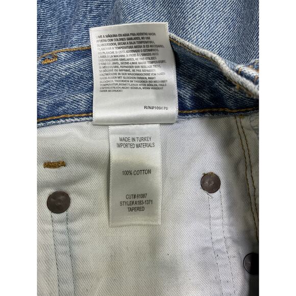 Agolde High Rise Blue Cotton Baggy Taper Jeans Size 26 - Picture 5 of 5